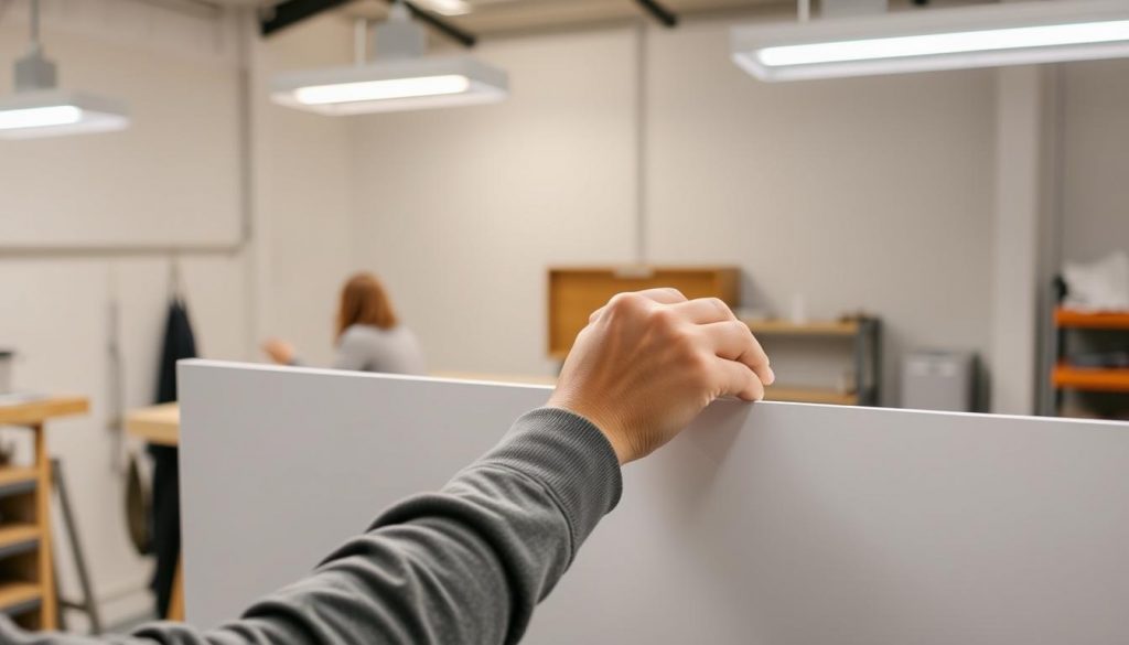 Selbstklebende Dichtungen anbringen